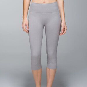 Lululemon Seamlessly Street Crop Heathered Medium Grey Size 6